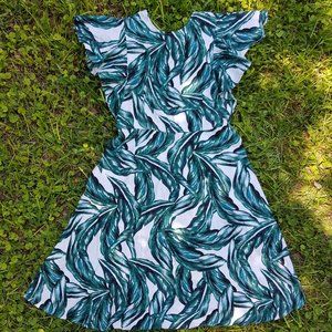 Linen Banana Leaves Dress